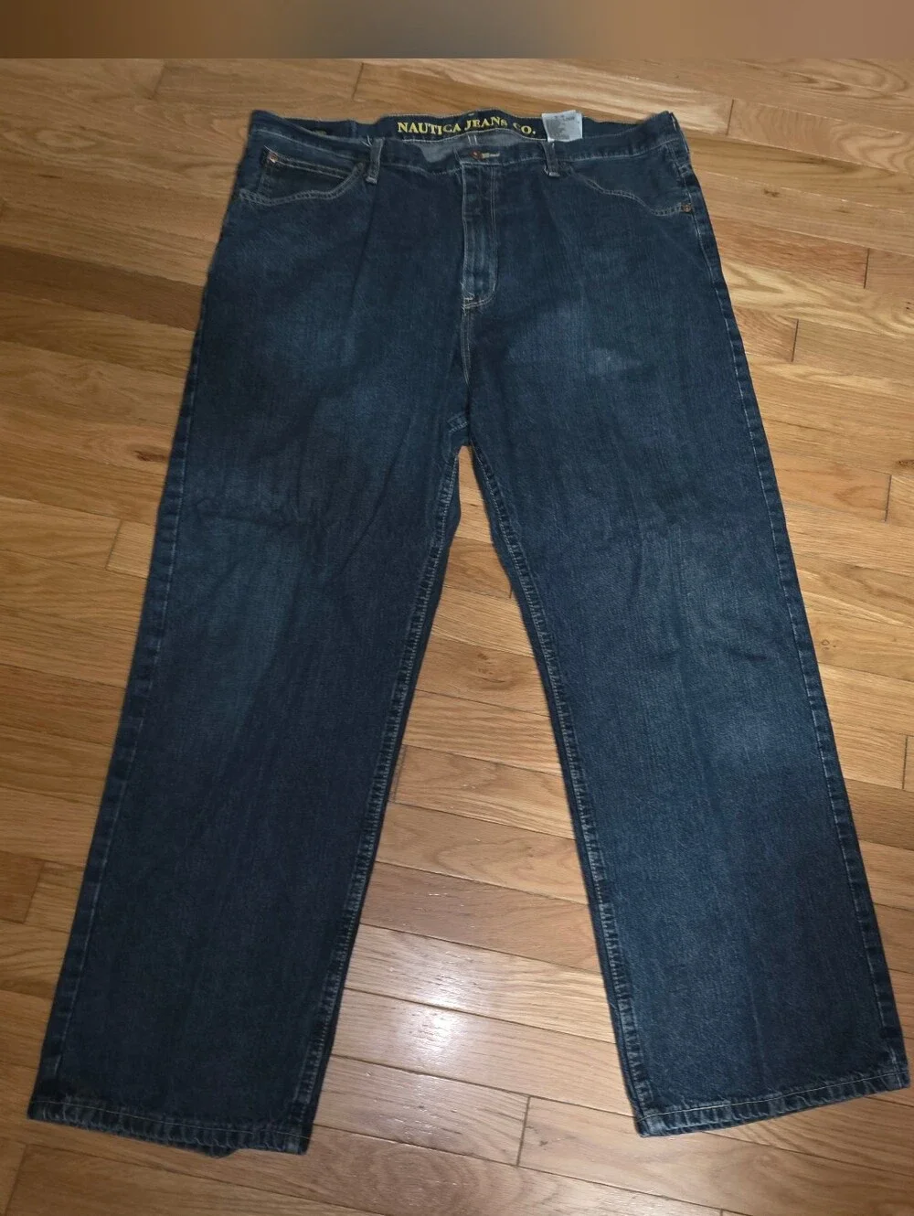 38X30 VINTAGE NAUTICA Men's Dark  JEANS Made In MEXICO 100% COTTON